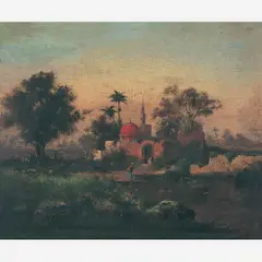 Henri Langerock, Paisagem do Norte da África, ÓLEO SOBRE TELA
