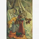 E. P. Sigaud, Natureza Morta com Vaso de Flores, Óleo sobre eucatex