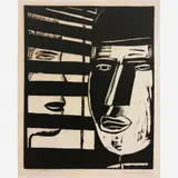 Lasar Segall, Duas cabeças em persiana, XILOGRAVURA