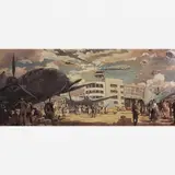 Cadmo Fausto, Estudo para o Painel do Aeroporto Santos Dumont, Guache