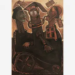 Untitled by João Câmara, Óleo sobre cartão colado em eucatex, offered Sep 2004