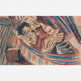 Homen na rede, Circa 1945 by Antônio Bandeira, Pastel oleoso sobre papel, offered Jul 2004
