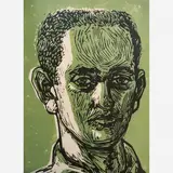 Carlos Scliar, Auto-Retrato, XILOGRAVURA