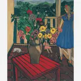 Vaso de Flores e Menina na Varanda by Djanira da Motta e Silva, ÓLEO SOBRE TELA, offered Jul 2004