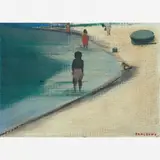Lagoa do Abaeté by José Pancetti, Óleo sobre eucatex, offered Jul 2004