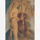 Vicente do Rego Monteiro, Mulher com Violoncelo, década 1960