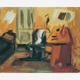 Interior by Iberê Camargo, ÓLEO SOBRE MADEIRA, offered Jul 2004
