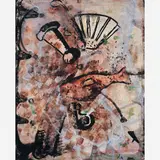 Daniel Senise, Untitled, Óleo sobre papel colado em tela