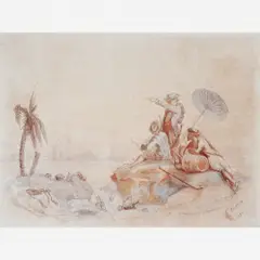 Membros de uma Expedições by Pedro Américo, Aquarela, offered Apr 2004