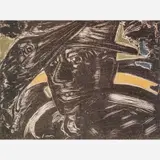 Oswaldo Goeldi, Untitled, Xilogravura a cores