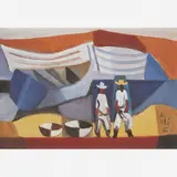 Pescadores by Di Cavalcanti, ÓLEO SOBRE TELA, offered Apr 2004