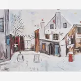 Paisagem de Paris, década 50 by Inimá de Paula, ÓLEO SOBRE CARTÃO, offered Apr 2004