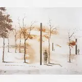 Daniel Senise, Pole People II, Acrílica e colagem sobre tela