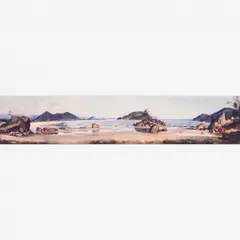 PONTA DA PRAIA SANTOS by Benedito Calixto, Óleo sobre tela,, offered Dec 2003