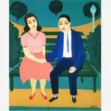 CASAL by Djanira da Motta e Silva, Óleo sobre tela, offered Dec 2003