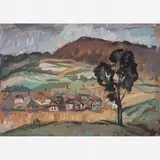 Untitled by Aldo Bonadei, Óleo sobre cartão colado em madeira, offered Sep 2003