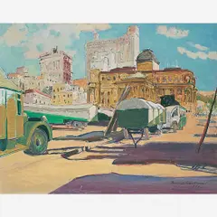 Bruno Lechowski, Centro do Rio de Janeiro, ÓLEO SOBRE MADEIRA