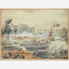 Adolf Methfessel, Batalha de Inodoro - Defesa da Ponte (6 de Dezembro 1868 ), Aquarela