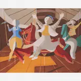 Milton Dacosta, Carrossel, GUACHE SOBRE PAPEL
