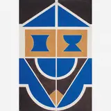 Rubem Valentim, Emblema - 83 Máscara, Acrílica sobre tela