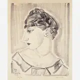Figura Feminina, 1926 by Tsuguharu Foujita, Litografia, offered Jun 2003