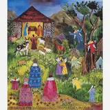 Rosina Becker do Valle, Natividade e os três Reis Magos - Gaspar, Melchior e Baltazar, ÓLEO SOBRE TELA