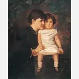 Karl Ernest Papf, Retrato (Mãe e Filha), ÓLEO SOBRE TELA