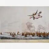 Frans Post, Tertium Praelium ad Paribam XIII Ian, Gravura a ponta seca e aquarela