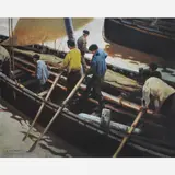 Enrique Martínez Cubells, Saída para a Pesca, ÓLEO SOBRE TELA