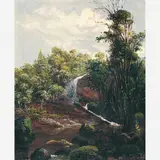 Facchinetti, Cascata Brer Debruyer sobre o Rio Soberbo, ÓLEO SOBRE MADEIRA