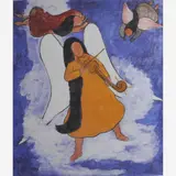 Anjo Tocando Violino by Djanira da Motta e Silva, ÓLEO SOBRE TELA, offered Apr 2003
