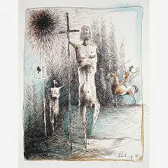 Guerreiro by Christoph Anton Mayr, Guache, offered Apr 2003