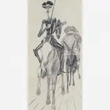 D. Quixote e Sancho Pança by Candido Portinari, Aquarela e grafite sobre papel, offered Nov 2002