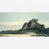 Giovanni Battista Castagneto, aia do pepino com Pedra da Gávea e são Conrado
