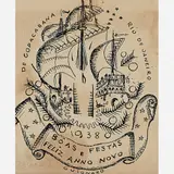 Alberto da Veiga Guignard, Estudo para cardápio Feliz Natal - 1937 Cassino Atlântico