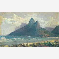 Morro Dois Irmãos e Pedra da Gávea by Libindo Ferrás, ÓLEO SOBRE MADEIRA, offered Sep 2002