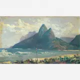 Libindo Ferrás, Morro Dois Irmãos e Pedra da Gávea, ÓLEO SOBRE MADEIRA