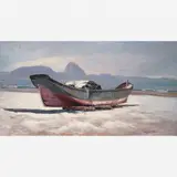 Virgílio Lopes Rodrigues, Canoa na Praia, ÓLEO SOBRE TELA