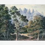 Serra dos Órgãos com Dedo de deus by Sir Robert Staples, 12th Baronet, Aquarela, offered Sep 2002