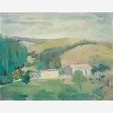 Rebolo, Paisagem, ÓLEO SOBRE MADEIRA