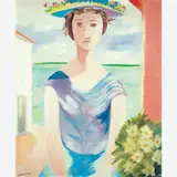 Mulher com Chapéu de Flores by Cícero Dias, ÓLEO SOBRE TELA, offered Sep 2002