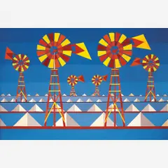 Cataventos de Cabo Frio by Djanira da Motta e Silva, ÓLEO SOBRE TELA, offered Jul 2002
