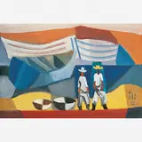Pescadores by Di Cavalcanti, ÓLEO SOBRE TELA, offered Jul 2002