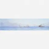 Balliester, Veleiro e Vapor, ÓLEO SOBRE MADEIRA