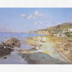 Rubens Santoro, vista de Capri, ÓLEO SOBRE TELA