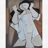 Milton Dacosta, Figura Ajoelhada, GUACHE SOBRE PAPEL