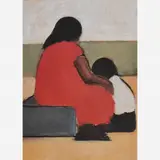 Mãe e Filha,1902 - 1958 by José Pancetti, ÓLEO SOBRE MADEIRA, offered Nov 2001