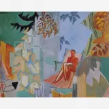André Lhote, A Leitura no Jardim,1885 - 1962, (c. 1950), GUACHE SOBRE PAPEL
