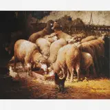 Charles Clair, Ovelhas, ÓLEO SOBRE TELA