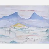 Paisagem de Itatiaia by Alberto da Veiga Guignard, ÓLEO SOBRE PLACA, offered May 2001